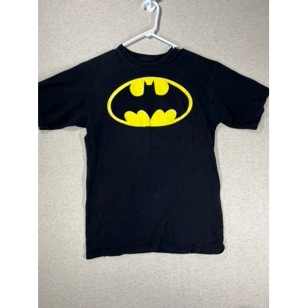 Batman Graphic T-Shirt Kids XXL 18 Black Yellow Good Superhero DC Comics Tee